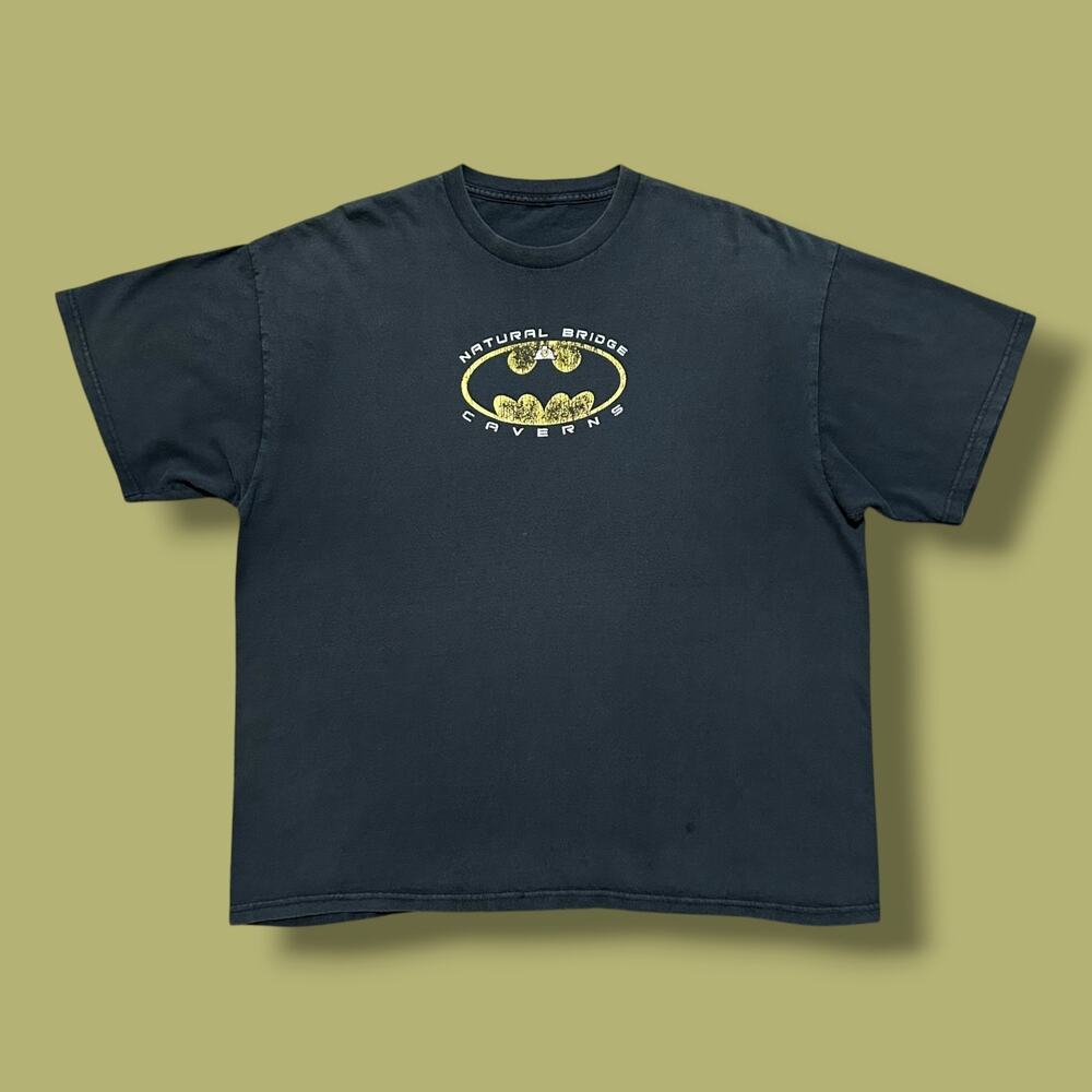 Vintage Faded Black Shirt Bat Cave Natural Bridge Caverns Texas Tee 90s y2k